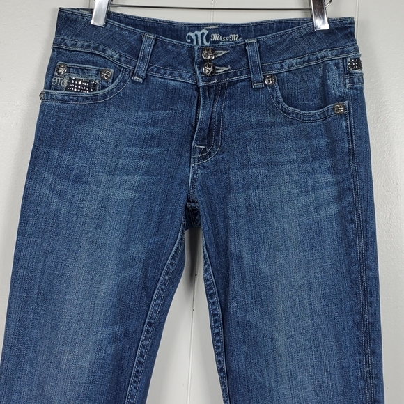Miss Me rhinestone studded flare JP4221R jeans size 28 - Picture 8 of 15